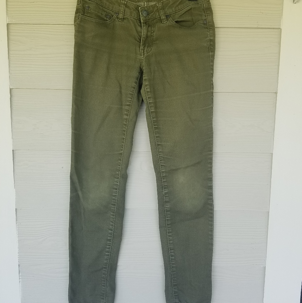 Prana Green Pants Womens size 0/25 Kara skinny W4KARA115